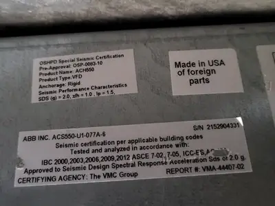 USED 2015 ABB ACS550-U1-077A-6