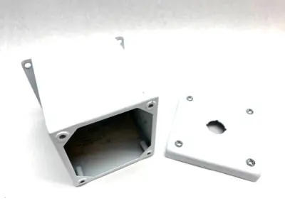 Used Hoffman Extra Deep Push Button Enclosure White, Back Knockout Electrical Boxes Michigan US | Maverick Industrial Sales #1391336