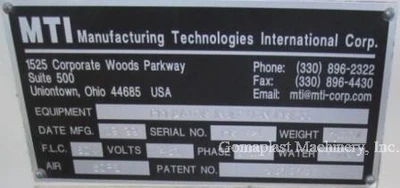 MTI (Predator) Injection Press, Item # 1524