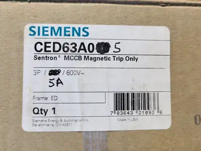 New | in-Stock SIEMENS CED63A005 Switchgears British Columbia CA | Lenmark #239332