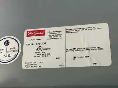 Used HOFFMAN A1212CH Electrical Boxes Ohio US | HGR 24 #1288679