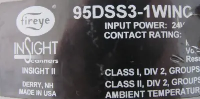 USED FIREYE 95DSS3-1WINC FLAME SCANNER INSIGHT II 95DSS31WINC