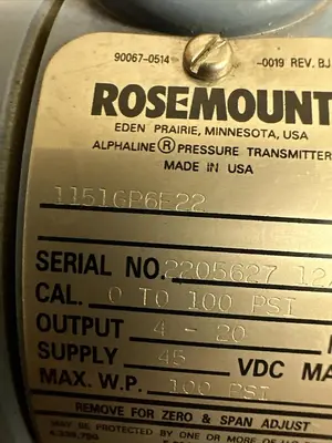 New | in-Stock ROSEMOUNT 1151GP6E22 Pressure Transmitters Ohio US | Surplus Asset Holdings #1235214