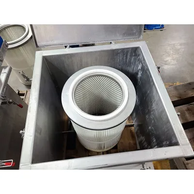 Used Flexicon Stainless Steel 60 sq. ft. Pulse-jet Bin Vent Filter