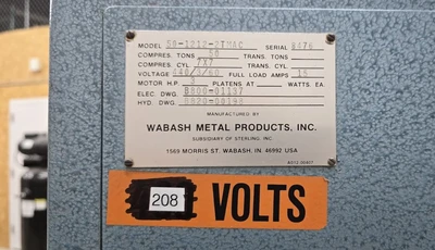 USED WABASH WABASH 50-1212-2TMAC PRESS