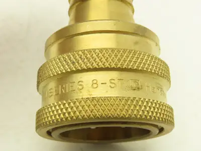 Hansen 8-ST Quick Disconnect Coupling ST Series 1" Hose 1" Body NBR Seal Brass