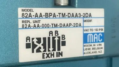 NEW MAC VALVES 82A-AA-BPA-TM-DAA3-2DA SOLENOID VALVE 82AAABPATMDAA32DA