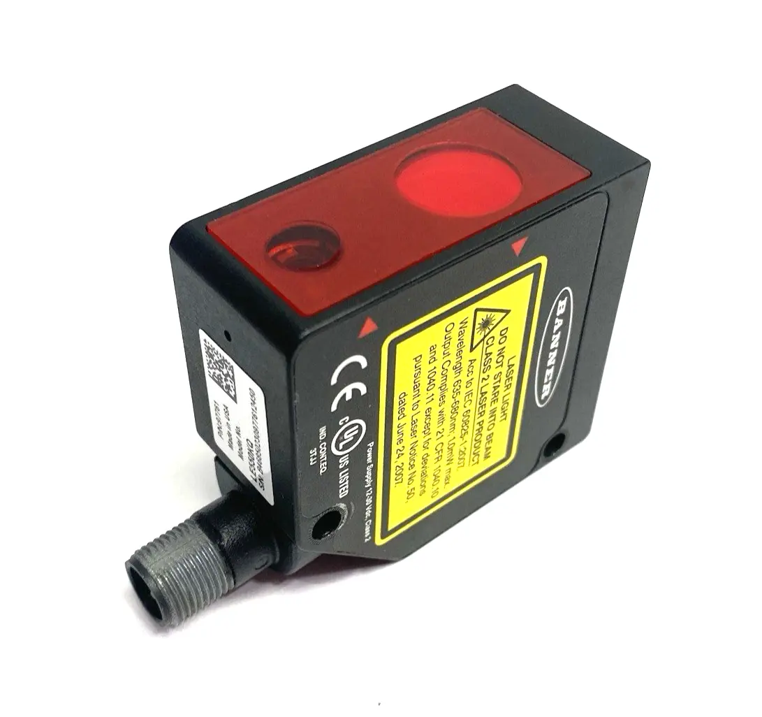 USED BANNER ENGINEERING IO-LINK LASER DISPLACEMENT SENSOR; RANGE: 100-1000 MM 97761