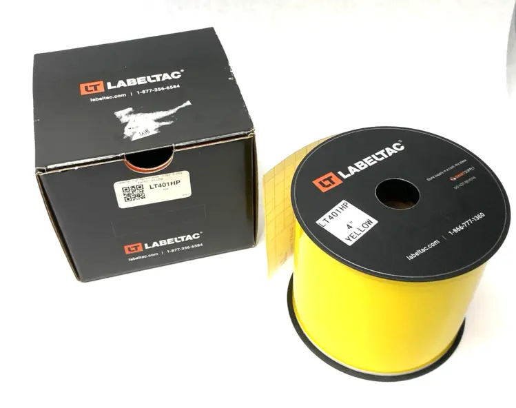 Used LABELTAC PRO MODEL HIGH PERF. VINYL LABEL, YELLOW, 4" OPEN, SOME USED Label Printers | Maverick Industrial Sales #1098983