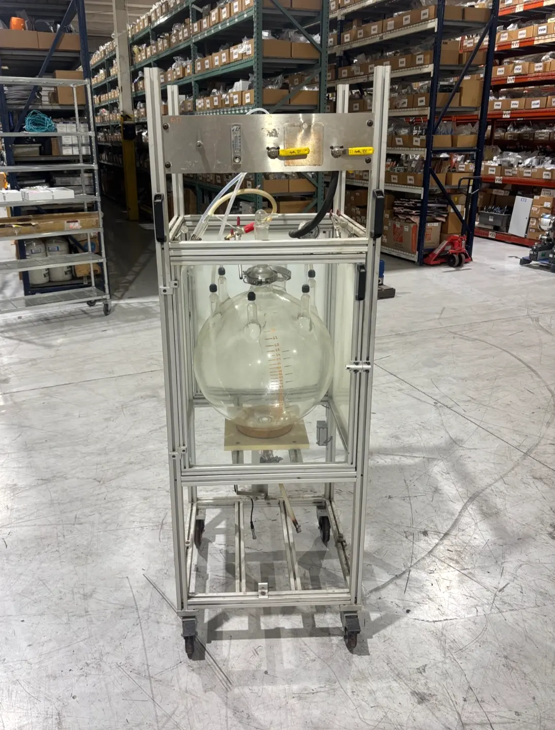 USED CHEMGLASS 72 LITER REACTOR FLASK