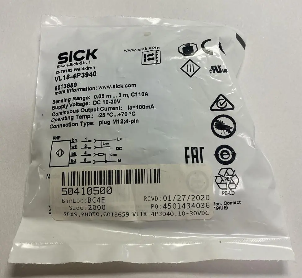 Used SICK VL18-4P3940 Miscellaneous Equipment (Electrical & Power) Ohio US | Surplus Asset Holdings #1235842