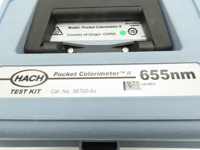 Hach 5953065 Pocket Colorimeter II 655nm Absorbance Meter Tester with Case