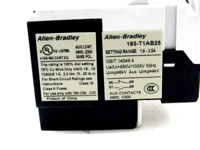 ALLEN BRADLEY 193-T1AB25 OVERLOAD RELAY SERIES A 193T1AB25 NEW SURPLUS
