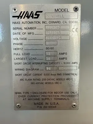 USED 2015 HAAS MINI MILL