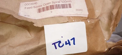 NEW Coperion K-TRON 003400  FEED SCREW OPEN SPIRAL 500mm