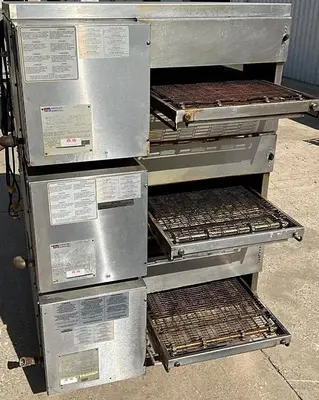 USED MIDDLEBY MARSHALL GAS TRIPLE DECK CONVEYOR OVENS PS536GS