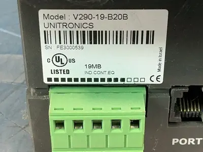 Used UNITRONICS V29019B20B Automation Control (HMI) Ohio US | HGR 24 #1406061