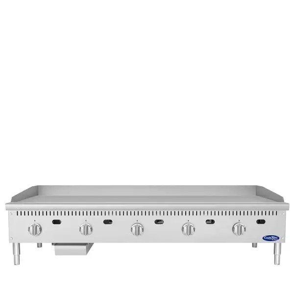New | in-Stock Atosa New Atosa ATG-6024-S 60" Heavy Duty Thermostatic Gas Griddle - 150,000 BTU Steel Plate Commercial Flat Top Griddles Illinois US | Falcon Restaurant Supply #1373627
