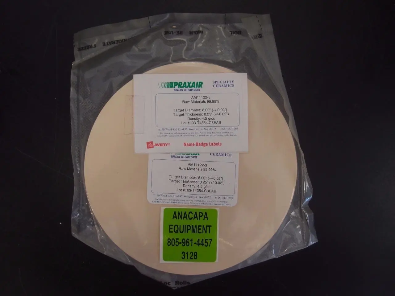 NEW Praxair Speciality Ceramics