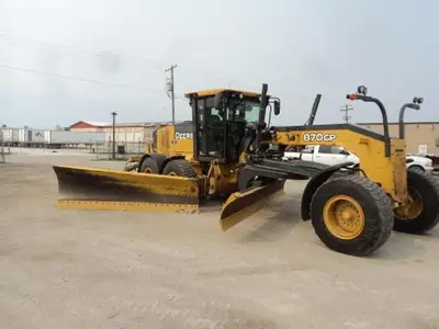 Used 2013 JOHN DEERE 870 GP WITH WING Motor Graders Manitoba CA | Conquest Truck & Auto Sales #1421348