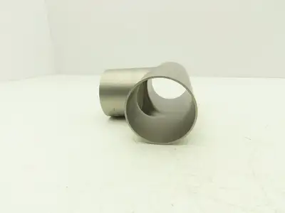 2-1/2" OD Tee Butt Weld Adapter Stainless Steel Tumble Finish A = 3 Lot of 3