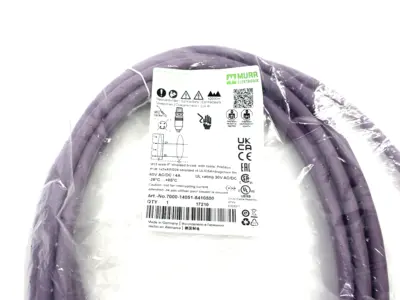 New | in-Stock Murrelektronik Single Ended Cable M12 male 0° B-cod. Cable & Wire Michigan US | Maverick Industrial Sales #1398477