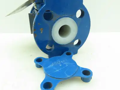 Fluoro Seal L152F Sleeved Plug Valve 1" Flanged 4-Bolt Raised Face Class 150 WCB