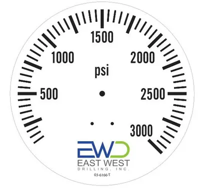 New | in-Stock SPAN 3,000 PSI LIQUID-FILLED 4" PANEL-MOUNT PRESSURE GAUGE Air Compressor Parts Pennsylvania US | East West Machinery & Drilling #1573876