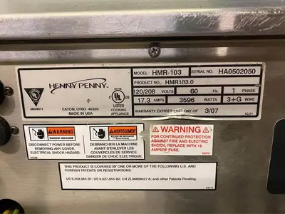 USED HENNY PENNY HMR-103