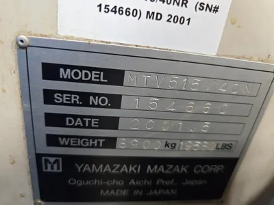 2001 MAZAK MTV-515/40N Vertical Machining Centers | Machine Tool Emporium (11)