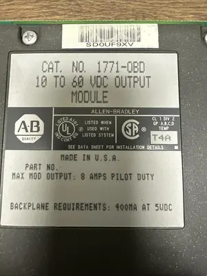 Used ALLEN-BRADLEY 1771-OBD Industrial Controls Ohio US | Surplus Asset Holdings #1245686