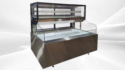 171-0289 71" Open Air Self Contained Over Under Deli Sandwich Case Cooler