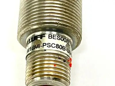 USED BALLUFF INDUCTIVE PROXIMITY SENSOR 8MM RANGE BES M18MI-PSC80B-S04G