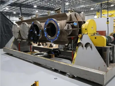 120" SWING X 208" LONG WELDING SYSTEMS HEADSTOCK & TAILSTOCK POWERED WELDING POSITIONER / PIPE ROLLER: YOBRO #23957