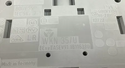 WIELAND WKN 35/U IEC 947-7-1 GROUND TERMINAL BLOCK 600V 110A 4C-40