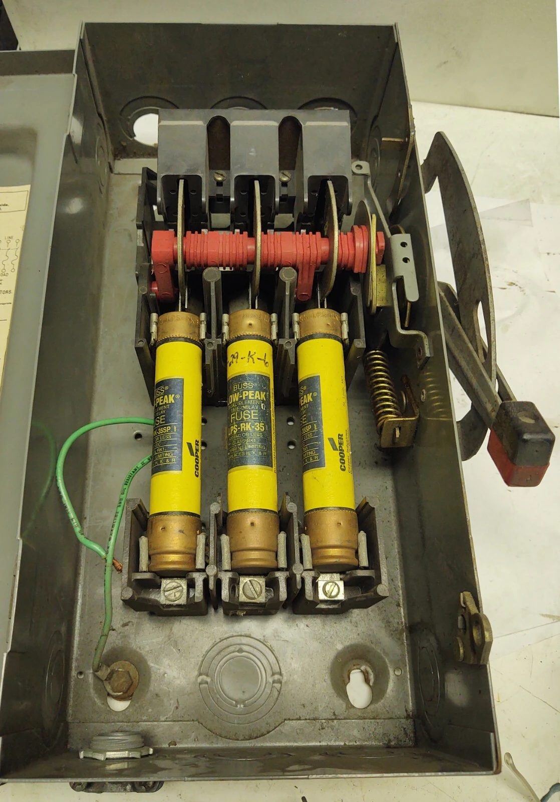 Square D H362 60 Amp 600 VAC 3 Phase 3P Fusible Disconnect Switch W/Fuses