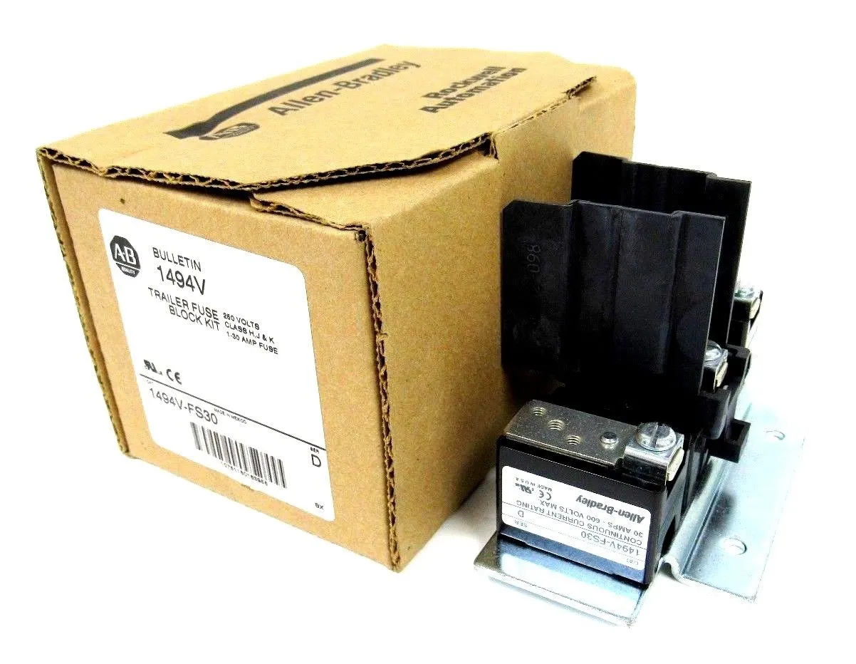 NEW ALLEN BRADLEY 1494V-FS30 FUSE BLOCK 1494VFS30 SER D 30A 600V