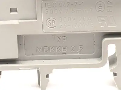 MBKKB 2,5,MBKKB,1414064 | Phoenix Contact MBKKB 2,5 Mini Feed-Through Terminal Block 1414064 LOT OF 5 - Used