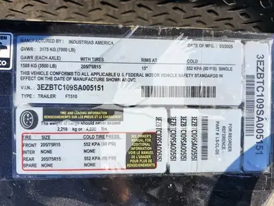 USED 2025 INDUSTRIAS AMERICA FT510