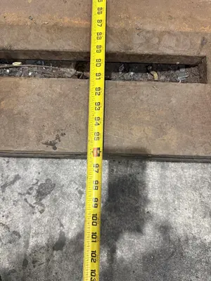 12' LONG X 8' WIDE X 5" THICK T-SLOTTED FLOOR PLATE / LAYOUT TABLE: YOBRO #23835
