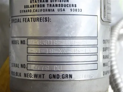 Solartron Schlumberger MPG3018-100-28-31-19-XX-05-13 Pressure Transmitter New