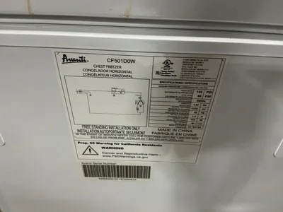 Used AVANTI CF501D0W Freezers Michigan US | Miedema Asset Management Group #1340921