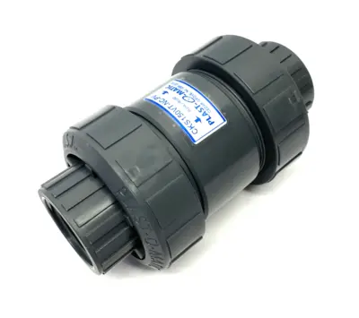 USED PLAST-O-MATIC NORMALLY CLOSED CHECK VALVE 1-1/2" CONNECTION