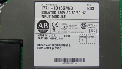 Allen Bradley 1771-ID16GM PLC-5 Isolated Input Module Ser. B Rev. B03 Used