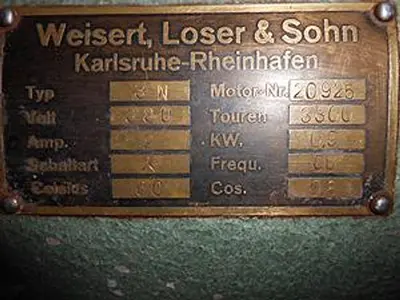 8520-340 Weisert Double End Polishing Machine