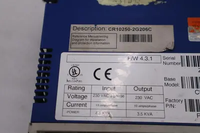 KOLLMORGEN CR10250/ CR10250-2G206C Servo Drive STOCK H1485