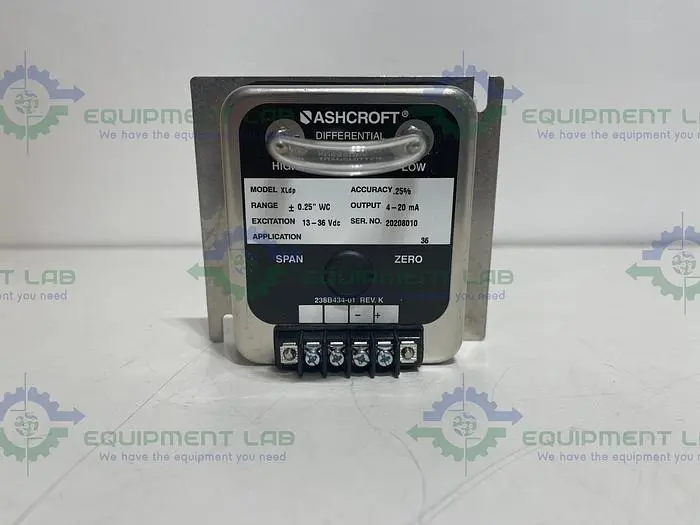 NEW ASHCROFT XLDP DIFFERENTIAL PRESSURE TRANSDUCER, XL-3-MB2-42-ST, 4-20MA