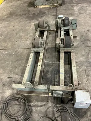 20,000 LB (10 TON) ARONSON MODEL #WRD10 POWERED TANK TURNING ROLLS, DRIVE & IDLER: YOBRO #25145