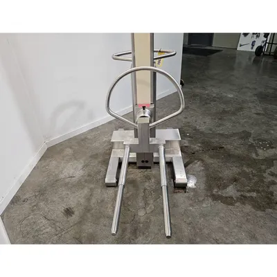 Used 150LB Capacity Stainless Steel Mobil SERVOLiFT Bin (IBC) Lifter