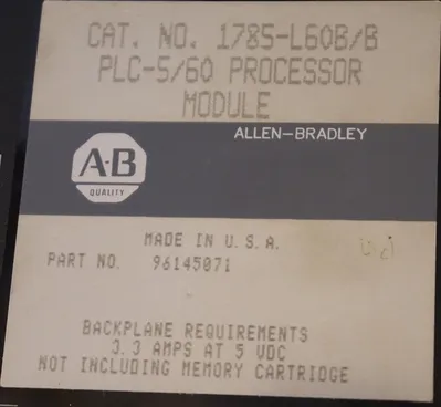 USED ALLEN BRADLEY 1785-L60B/B PLC-5/60 PROCESSOR MODULE 1785L60B